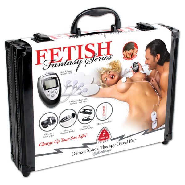 KIT ELETROESTIMULADOR DELUXE TRAVEL KIT FETISH FANTASY SHOCK THERAPY
