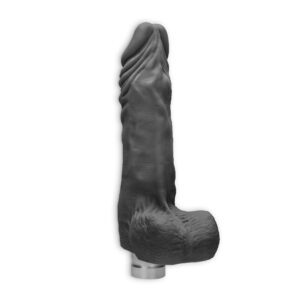 VIBRADOR REALÍSTICO 9" COM TESTÍCULOS REALROCK PRETO
